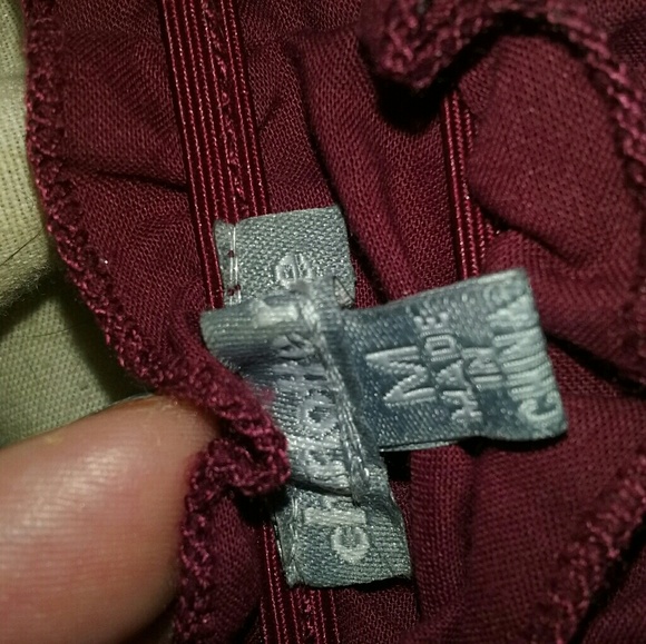 Charlotte Russe Medium Red W/Black Embroidery Top - Picture 5 of 6